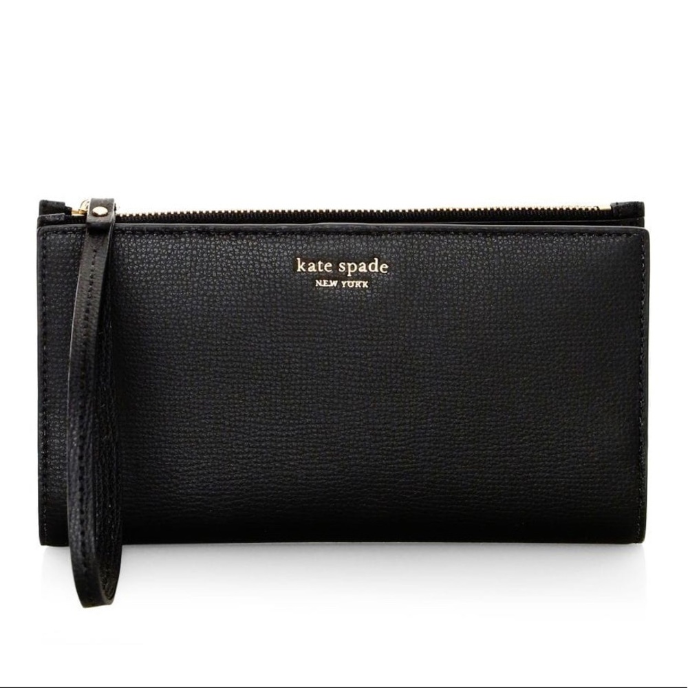 KATE SPADE NEW YORK LARGE SYLVIA LEATHER WRISTLET